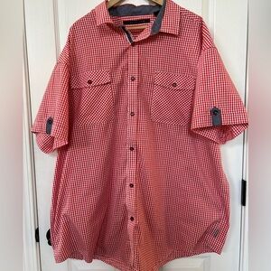 Sean John Men’s Short Sleeve Plaid 3XB Button Shirt